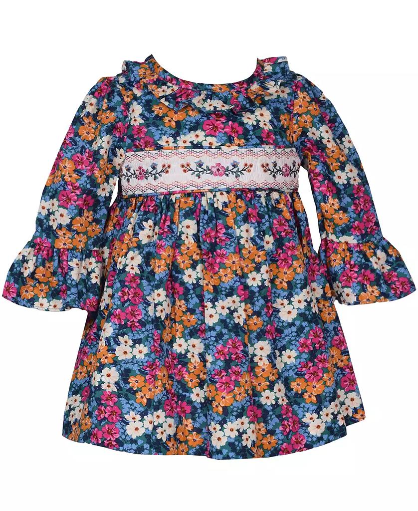 Bonnie Baby Girls Ditzy Floral Smocked Dress