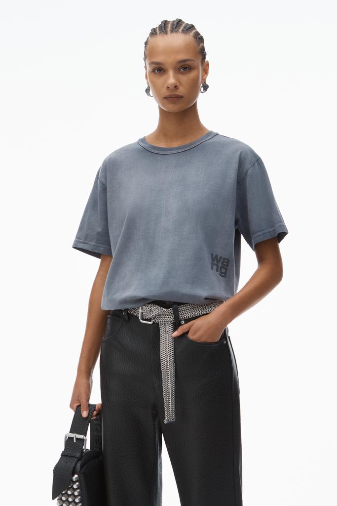 Alexander Wang puff logo tee in cotton jersey