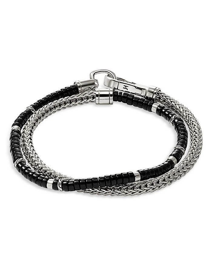 John Hardy Sterling Silver Heishi Gemstone Wrap Bracelet 3