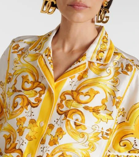 Dolce 
Gabbana Majolica silk twill shirt 4