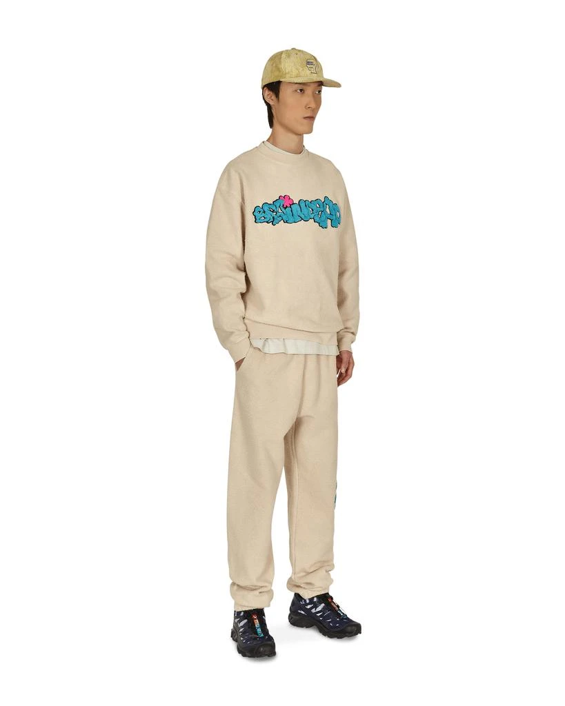 Brain Dead Slime Reverse Fleece Sweatpants Beige 4