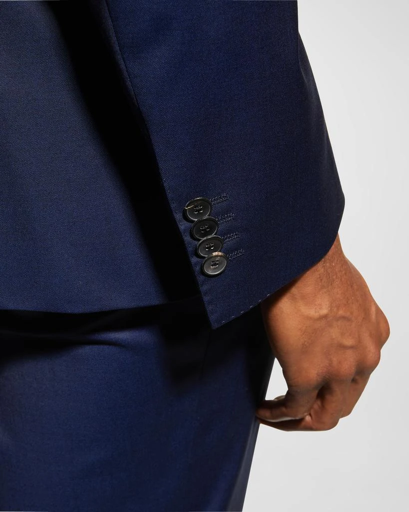 Hugo Boss Men's Wool Basic Two-Piece Slim Fit Suit, Blue 2