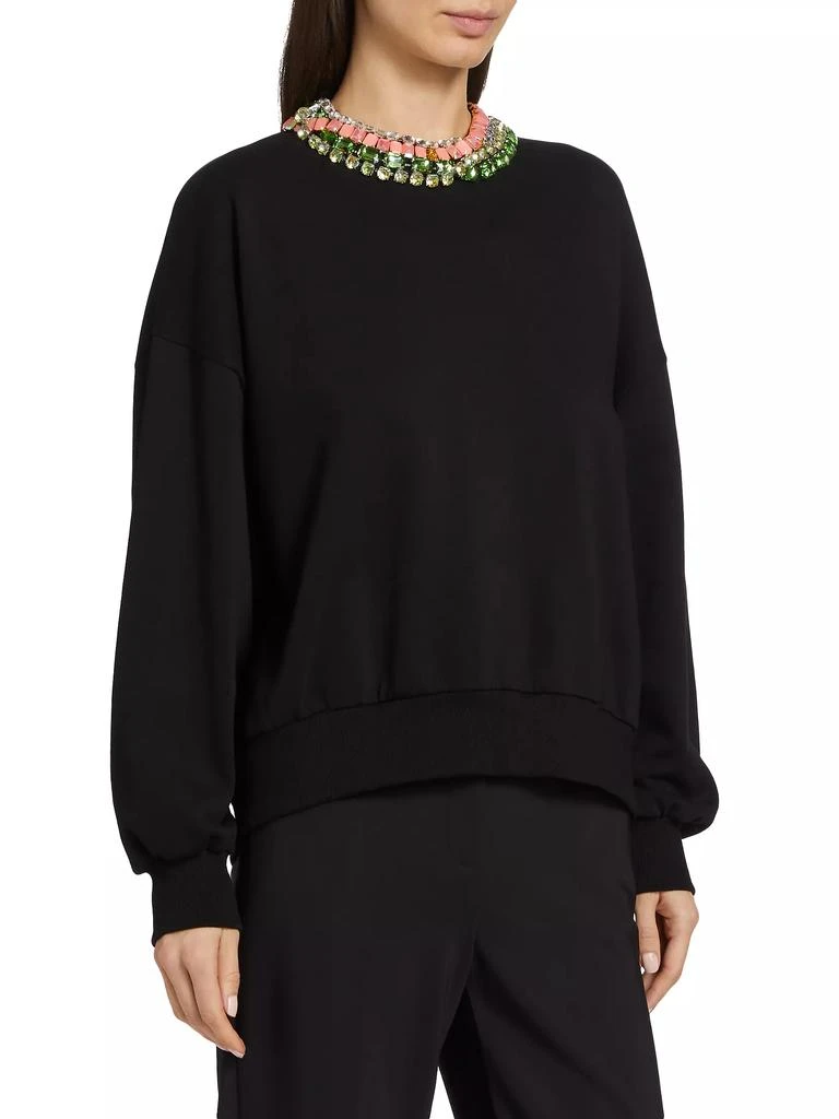 Cinq à Sept Brandy Chunky Rhinestone Sweater 4