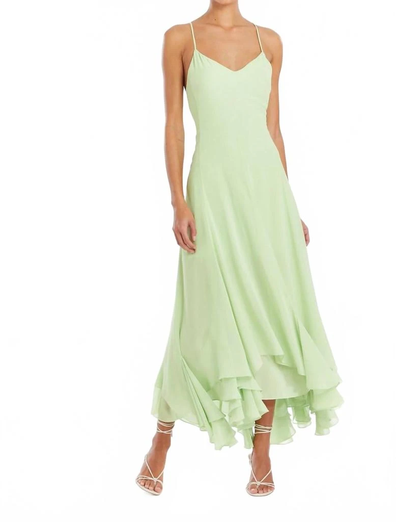 Amanda Uprichard Clemenza Midi Dress In Pear 1