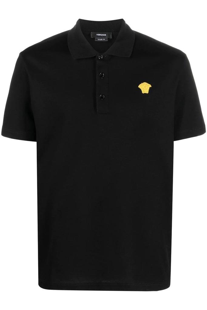 undefined Cotton Piquet Polo Black