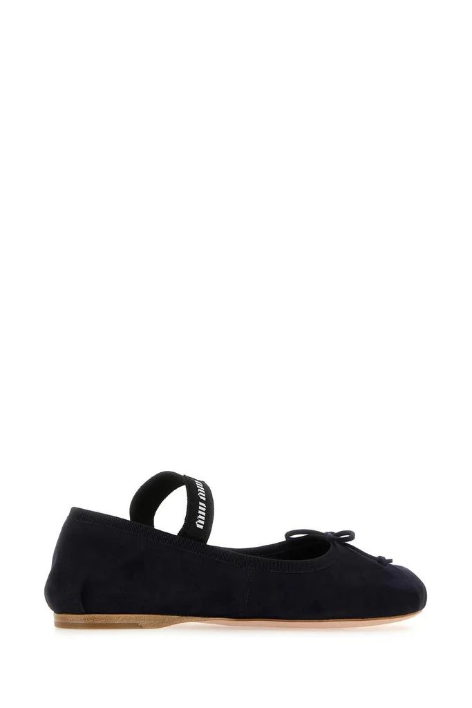 Miu Miu Dark Blue Suede Ballerinas 3