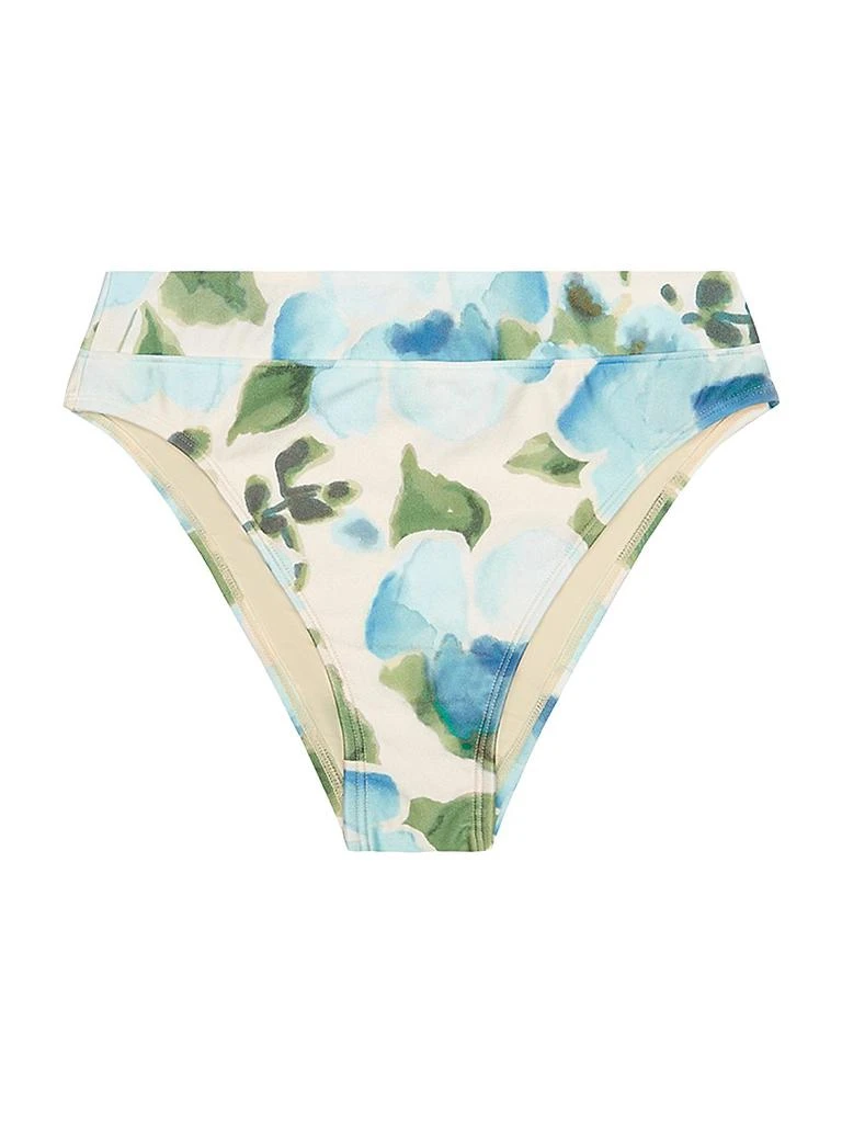 Peony Floral Mid High-Cut Bikini Bottom 1