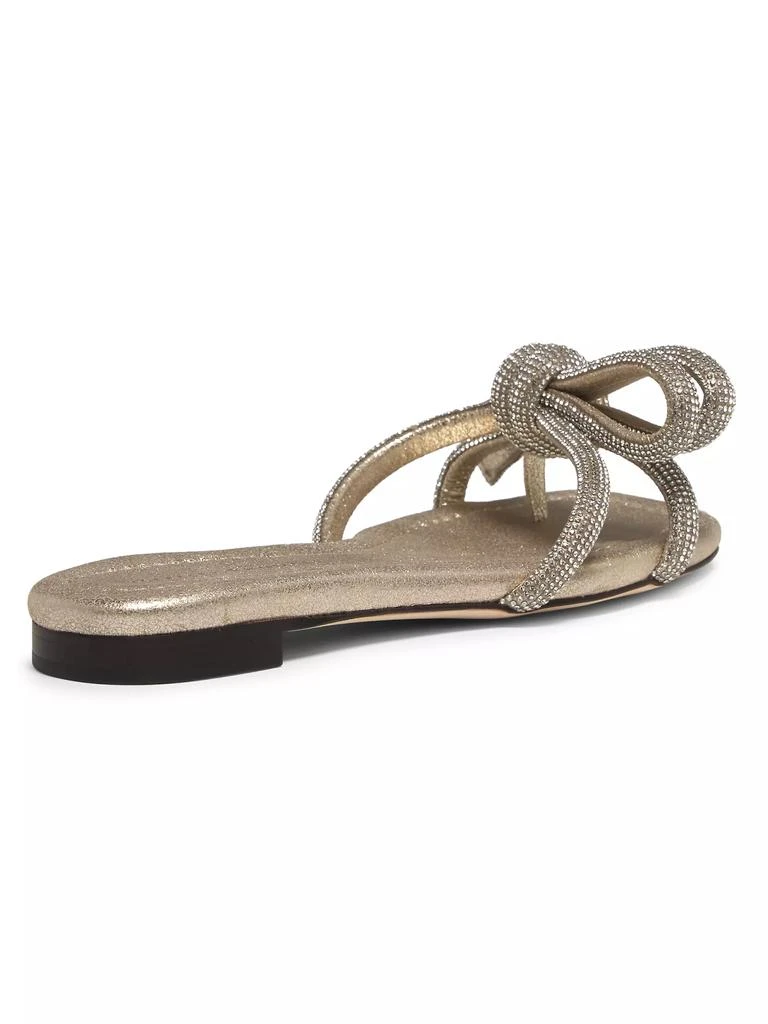 Loeffler Randall Hadley Leather Bow Flat Sandals 3