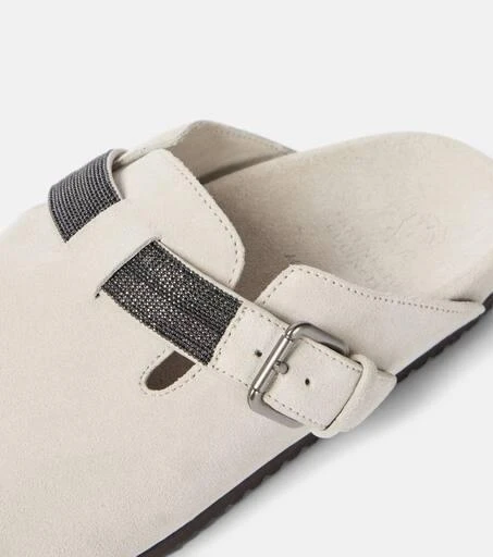 Brunello Cucinelli Monili suede mules 6