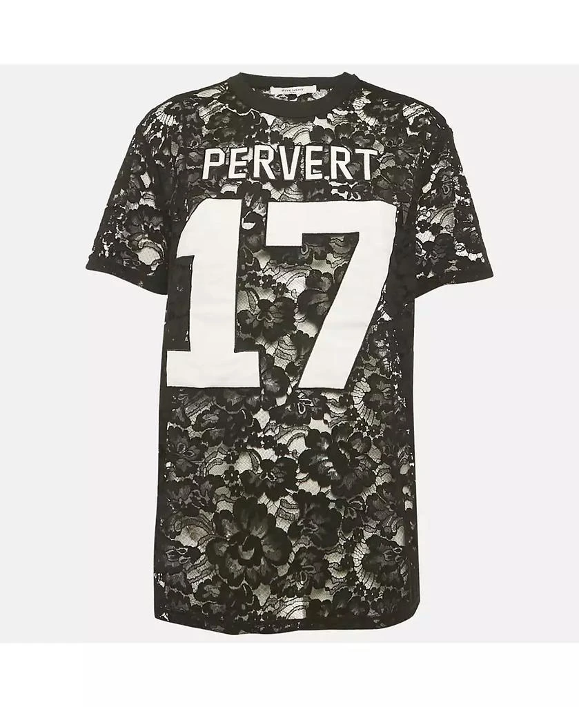 Pre-Owned Givenchy Women's Sheer Lace Jersey T-Shirt