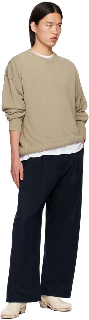Studio Nicholson Navy Sorte Trousers 4