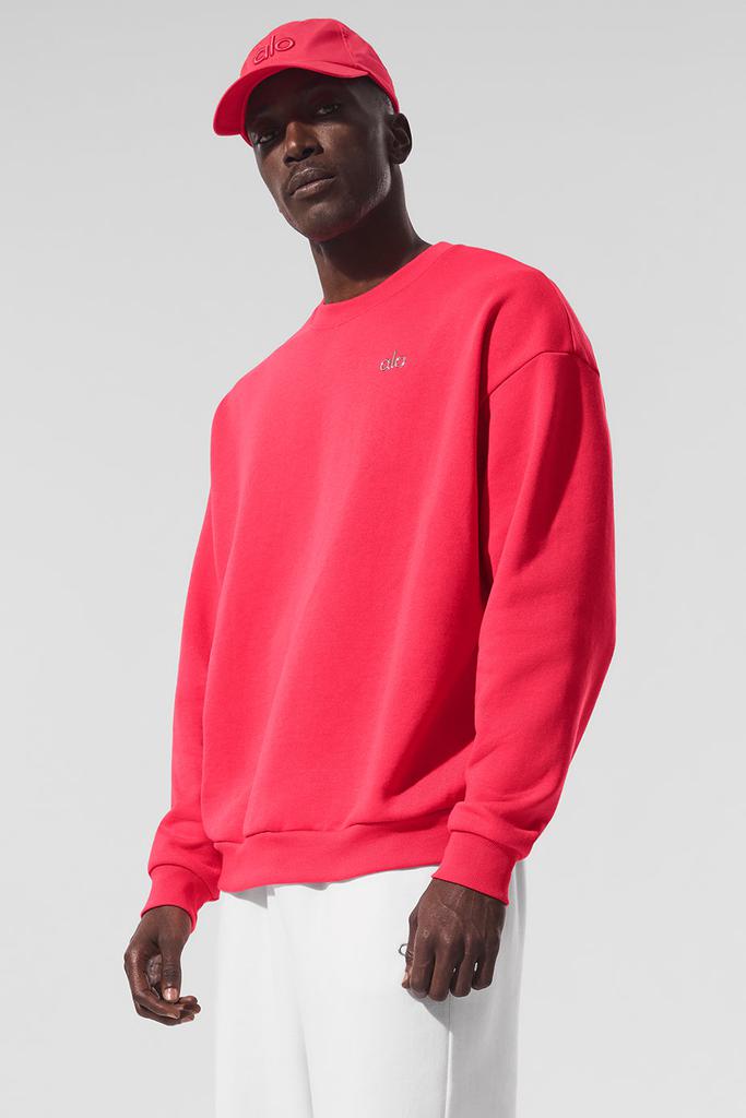 Alo Accolade Crew Neck Pullover - Candy Red - Hoodies