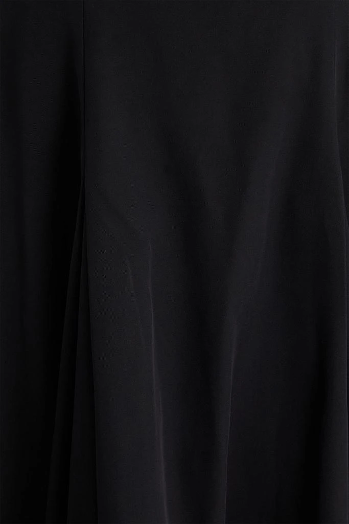 Khaite Pleated cotton-blend twill halterneck midi dress 4