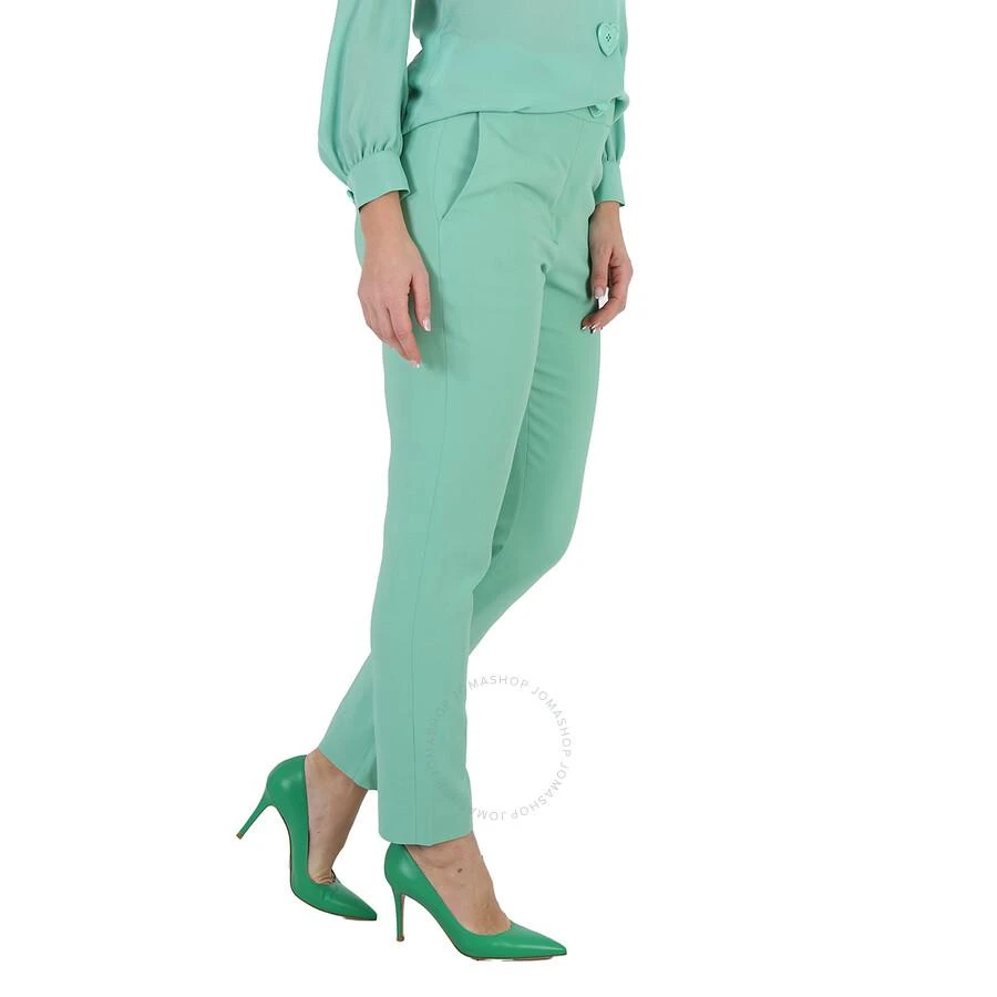 Moschino Ladies Light Green Heart-Button Tailored Trousers 2