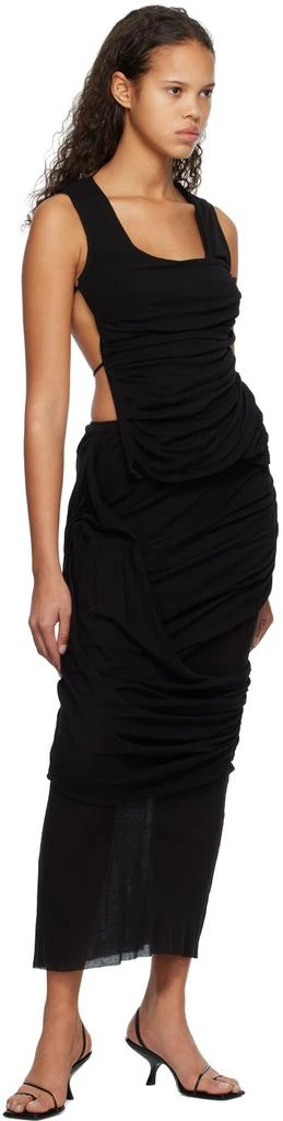 Subtle Le Nguyen Black Draped Tank Top 5