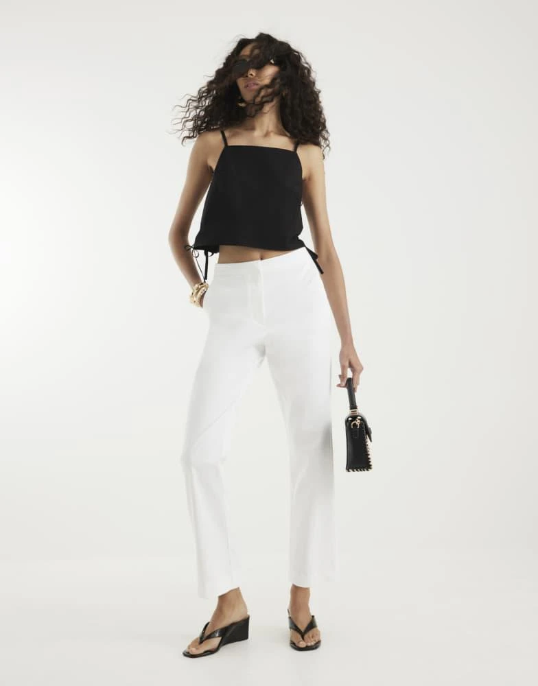 river island cigarette pants River Island River Island Cigarette trousers in white - Leggings