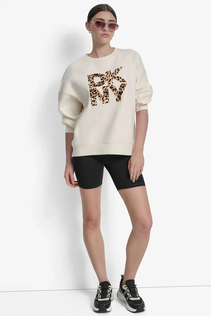 DKNY DKNY STACKED ANIMAL PRINT FLOCKING LOGO LONGLINE 7