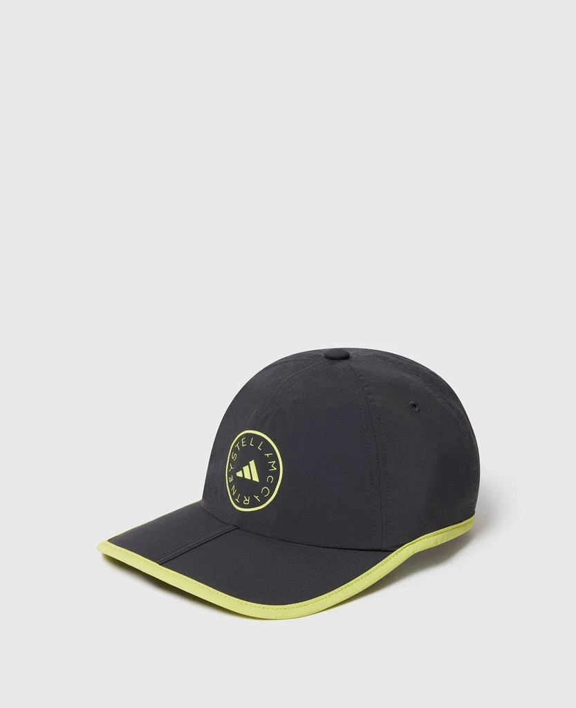 Stella McCartney Stella McCartney - Logo Baseball Cap, Woman, Black/Bahia Glow Green 1