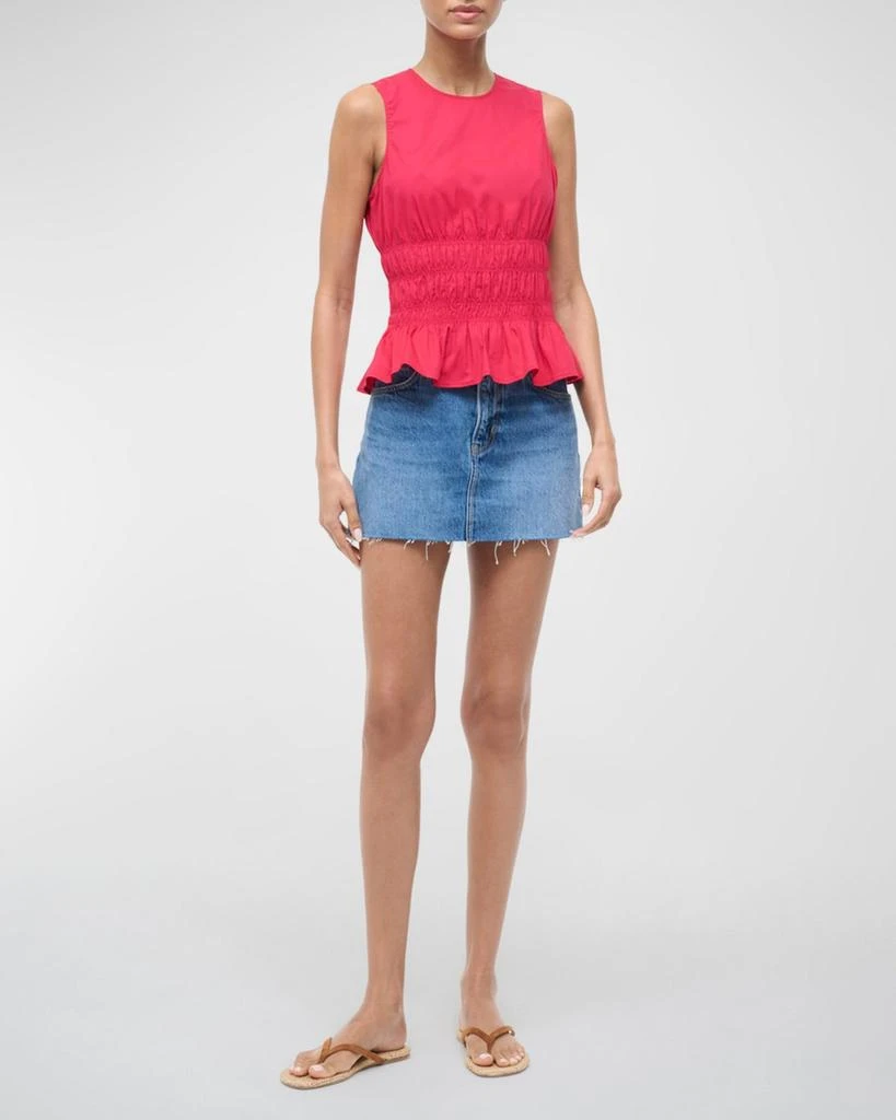Staud Culver Sleeveless Peplum Top 2