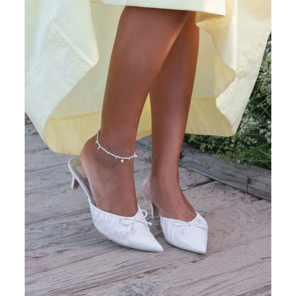 Dolce Vita Kairi Mid Heels Ivory Crinkle Patent 2