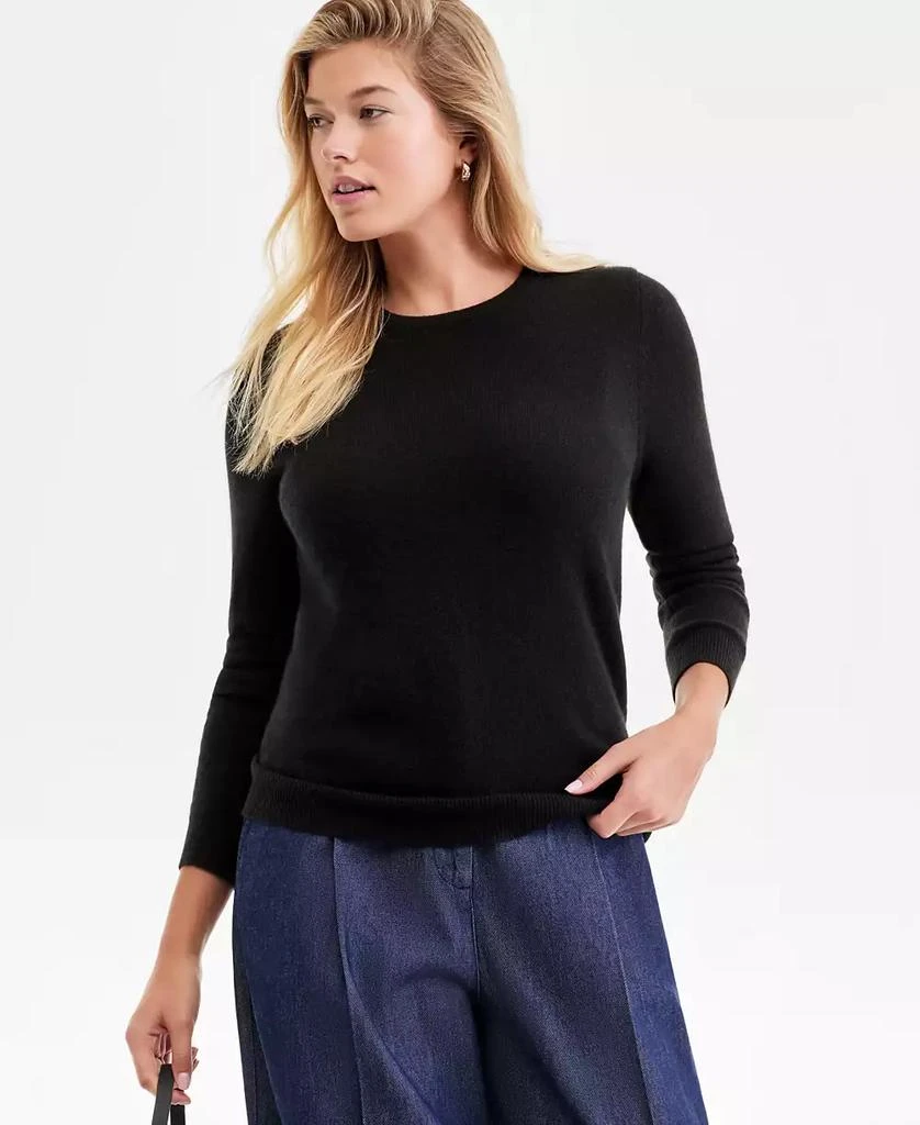 Charter Club 100% Cashmere Women's Long-Sleeve Crewneck Sweater, Created for Macy's 1