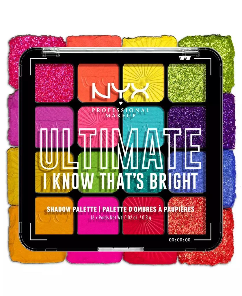 NYX Professional Makeup Ultimate Shadow Palette - I Know That's Bright 4