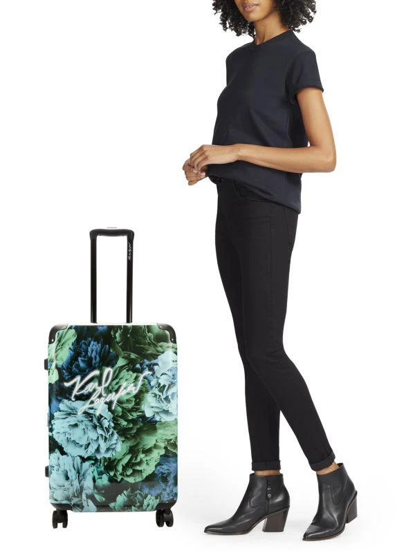 Karl Lagerfeld Paris Carribean 24-Inch Floral Hardside Spinner Suitcase 2