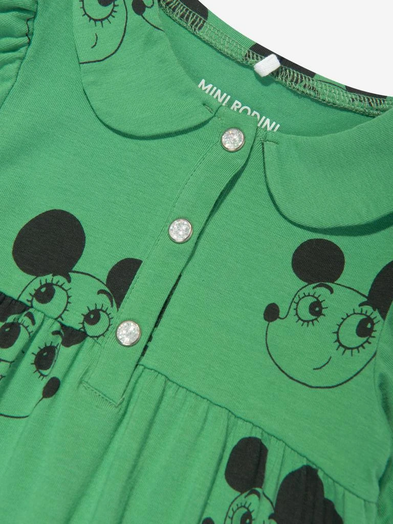 Mini Rodini Mini Rodini Baby Girls Ritzrats Jumpsuit in Green 4