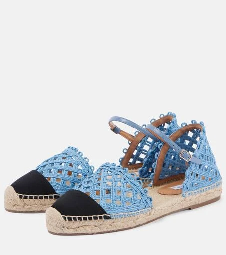 Aquazzura Sunburst raffia espadrille sandals 5