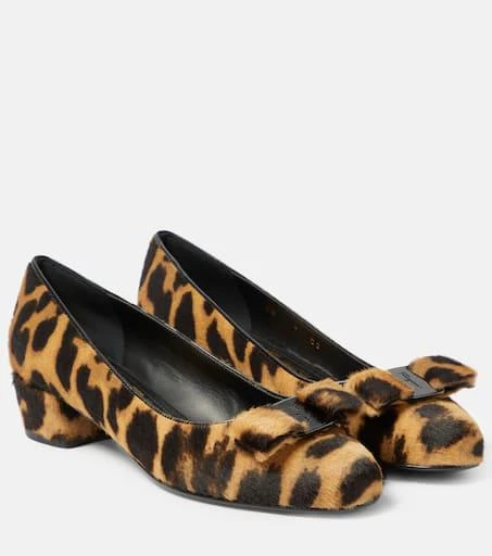 Salvatore Ferragamo Vara calf hair pumps 1