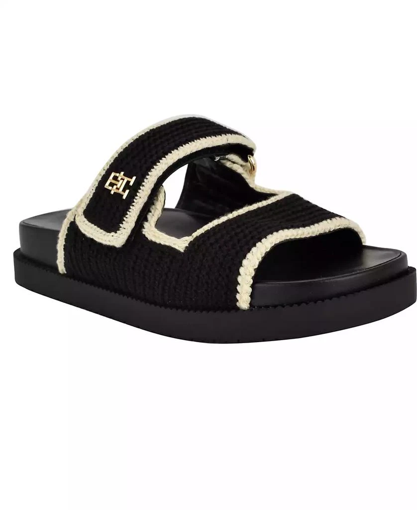 Tommy Hilfiger Women's Landyn Crochet Double Band Flat Sandals 1