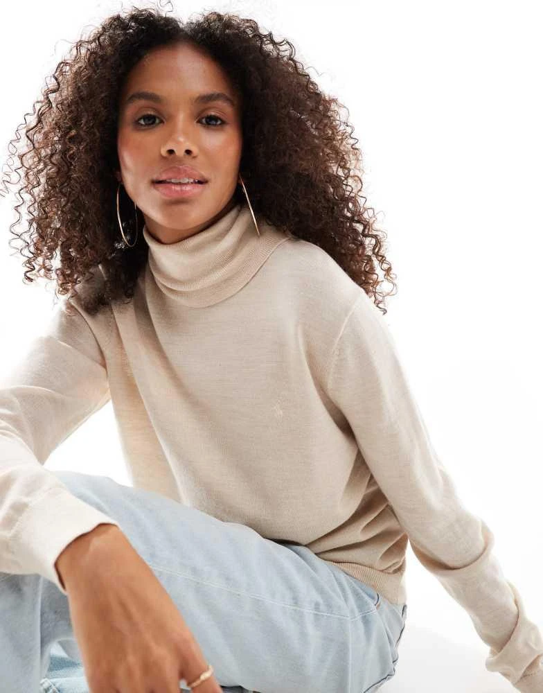 Ralph Lauren Polo Ralph Lauren roll neck knit jumper in cream 3
