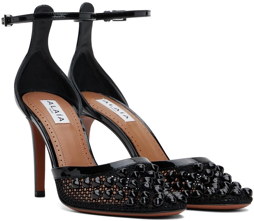 Alaïa Black High Fishnet Heels 4
