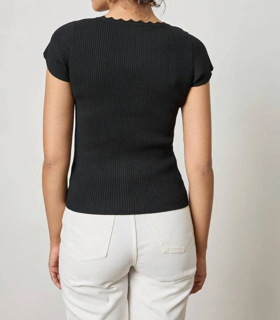 Lilla P Lilla P - Cap Sleeve Scallop Neck Sweater 2