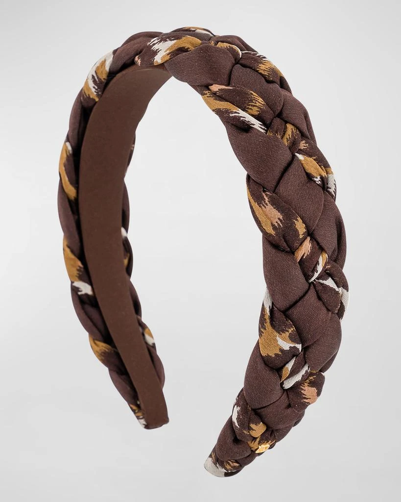 Alexandre de Paris Braided Chiffon-Silk Headband 1