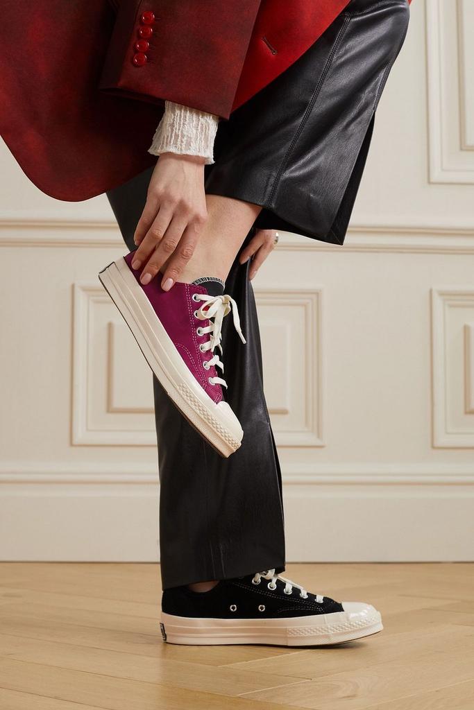 Converse + Beyond Retro Chuck 70 two-tone velvet sneakers