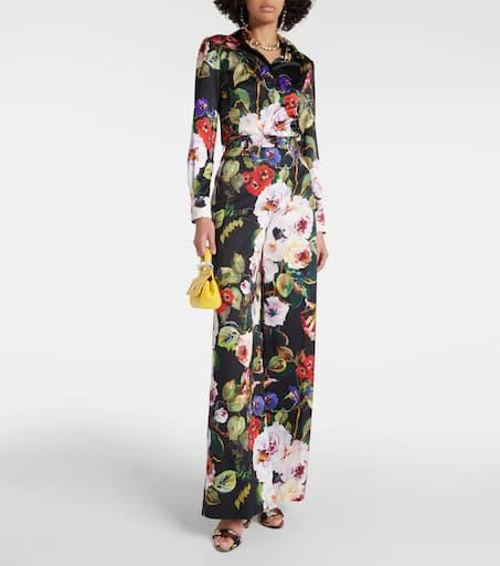 Dolce 
Gabbana Floral cotton-blend wide-leg pants 2