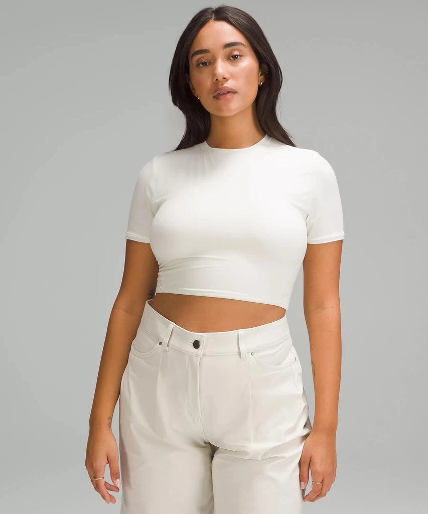 Lululemon Wundermost Ultra-Soft Nulu Crewneck Cropped T-Shirt 1