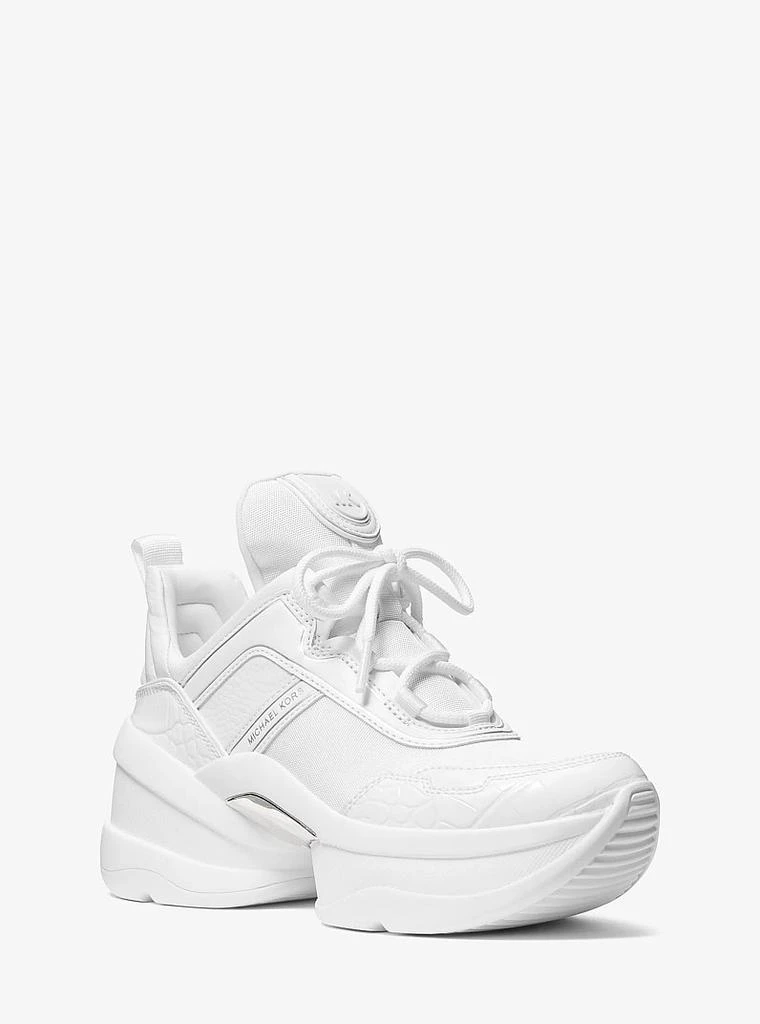 Michael Kors Olympia Mixed-Media Trainer