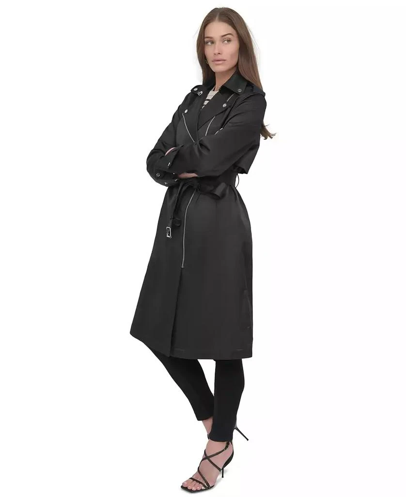 DKNY Women's Belted Asymmetric-Zip Trench Coat 3