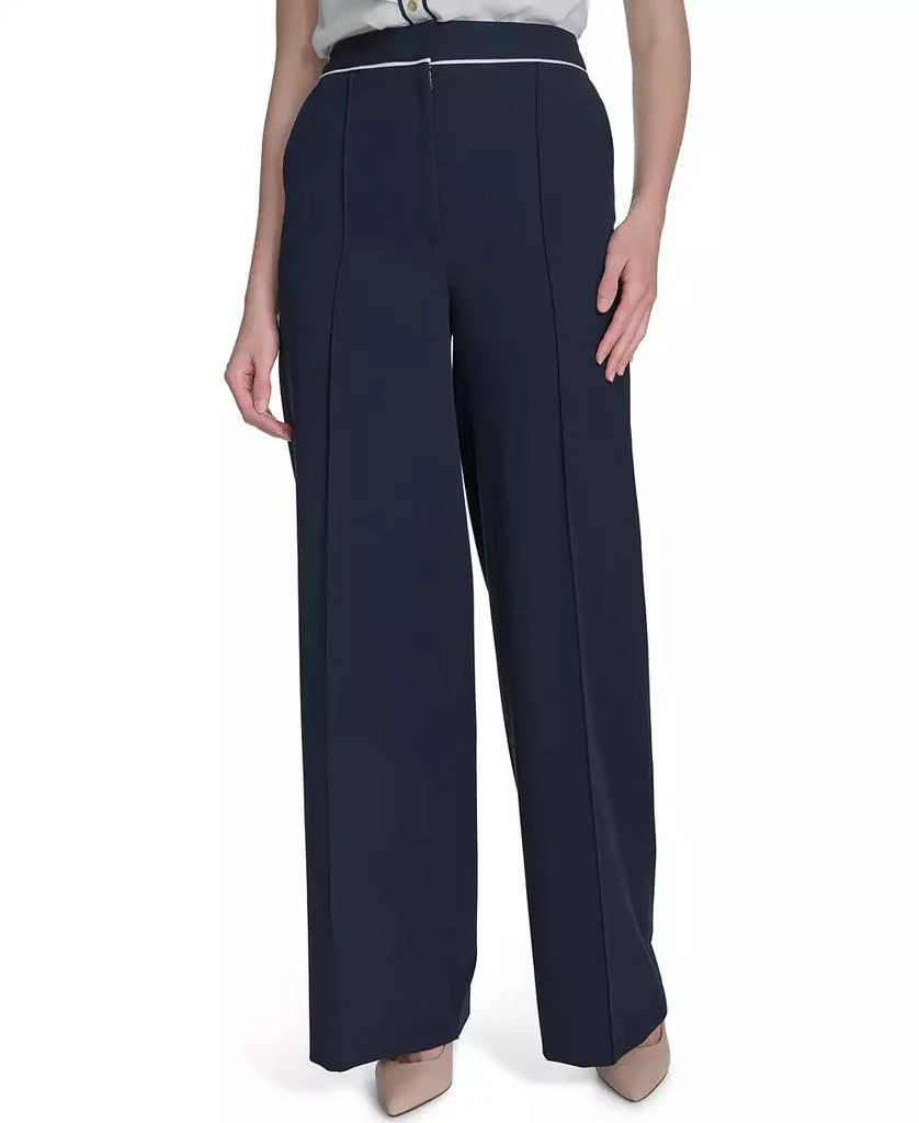 Tommy Hilfiger Women's Tipped High-Rise Bootcut Pants 1