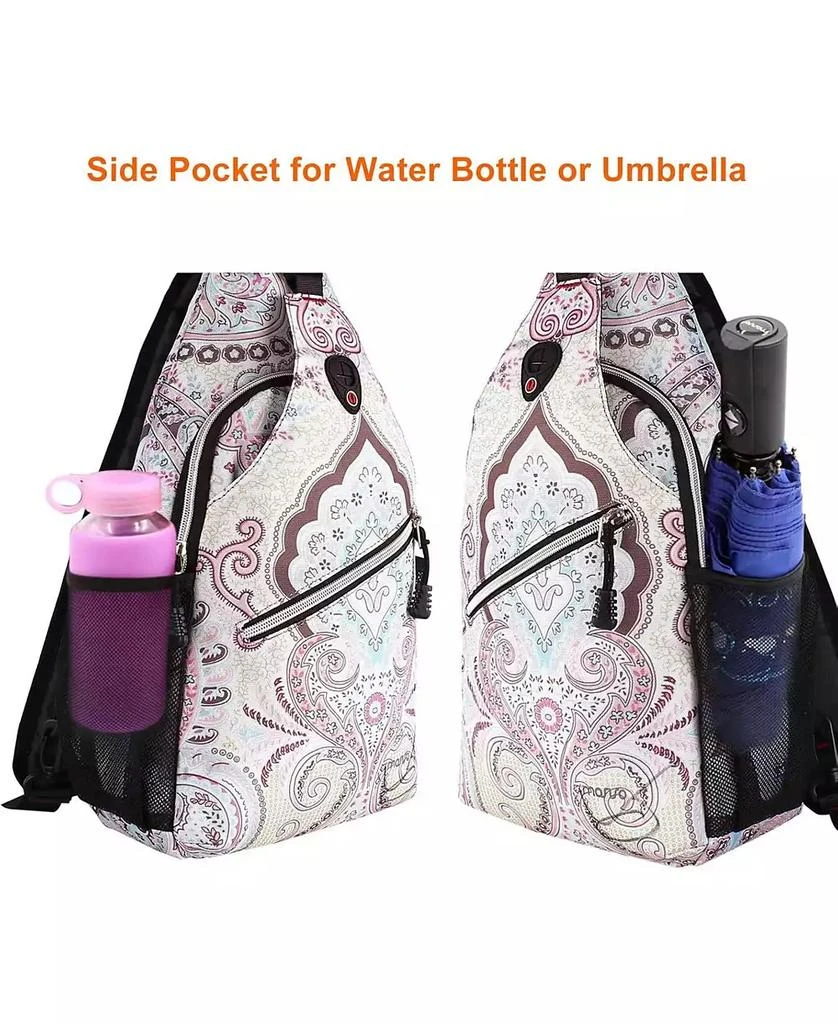 MOSISO National Style Sling Backpack - Pattern Rope Design Crossbody Daypack for Travel & Hiking 6