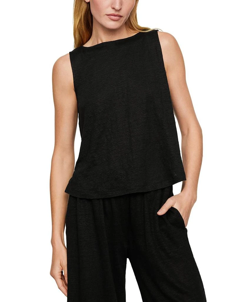 Eberjey Linen Cropped Tank Top 1