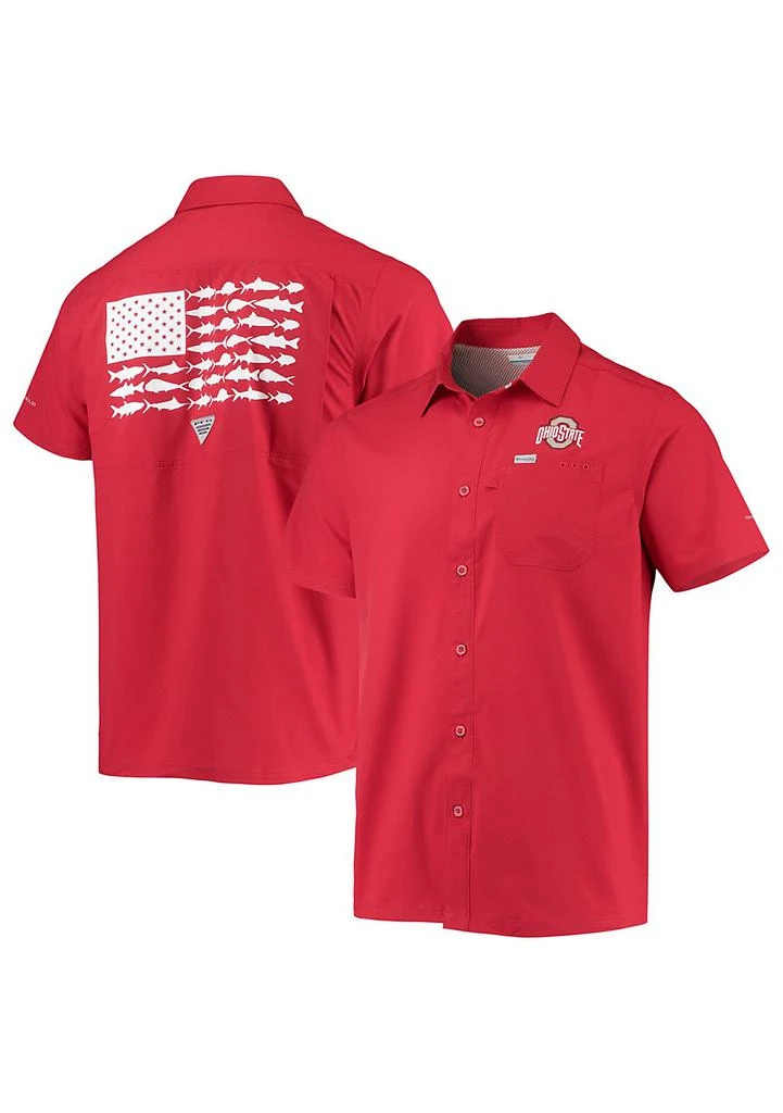 Columbia NCAA PFG Ohio State Buckeyes Slack Tide Camp Button-Up Shirt