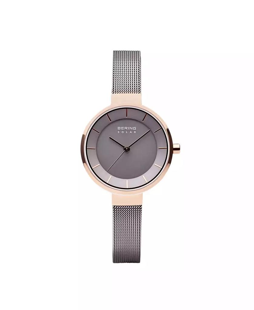 Bering Ladies' Slim Solar Case Mesh Watch