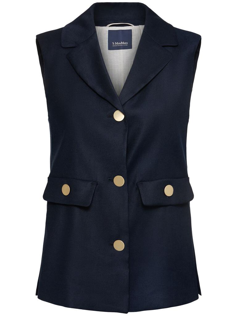 ベスト・ジレ Max Mara LANOSO4 - Teddy fabric vest cape Teddy-fabric gilet cape, colonial | 
