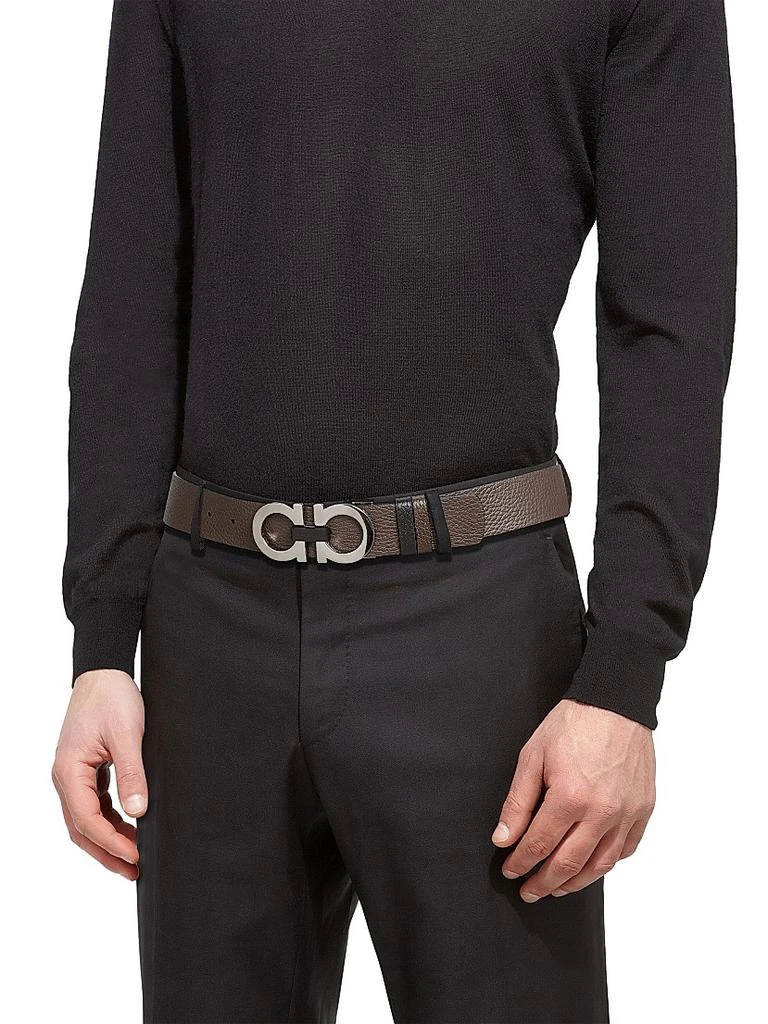 Salvatore Ferragamo Gancini Buckle Adjustable Cut-to-Size Reversible Belt 3