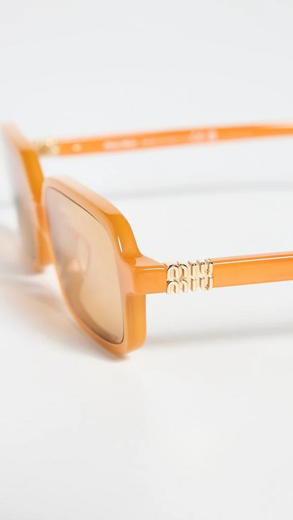 Miu Miu MU 11ZS Rectangular Sunglasses - Accessories - Free  display picture 1