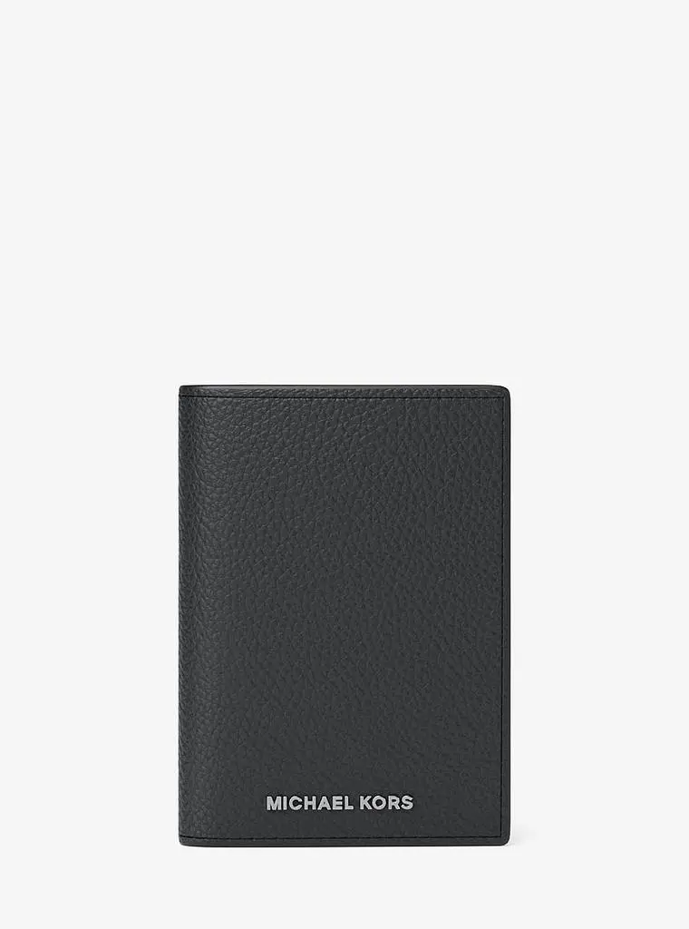 Michael Kors Hudson Pebbled Leather Folio Card Case