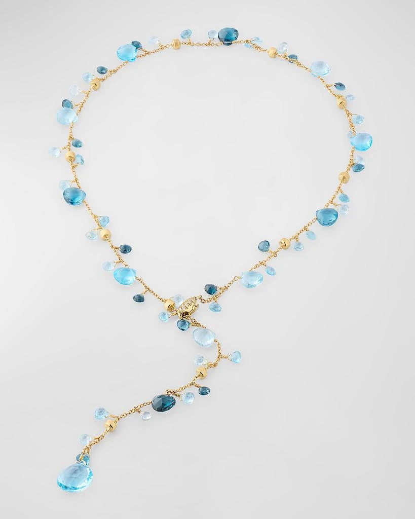 Marco Bicego 18K Yellow Gold Y Drop Necklace with Mixed Topaz and Diamonds 3